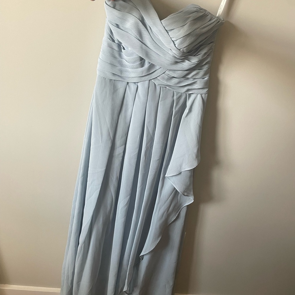 Elegant Blue Strapless Dress